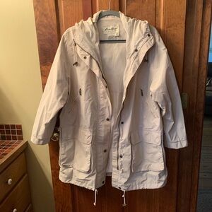 Eddie Bauer Cream Hooded Jacket